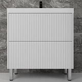 Style Line Тумба с раковиной Стокгольм 80 белый рифленый софт
